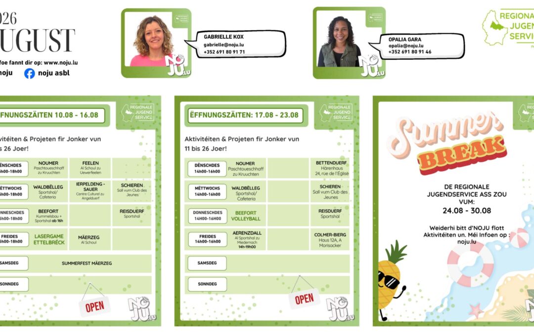 Nordstadjugend – Den Agenda vum August